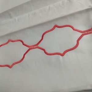 Frette Seal Embroidery 2 Standard Pillow Cases White Coral Reef Cotton Case